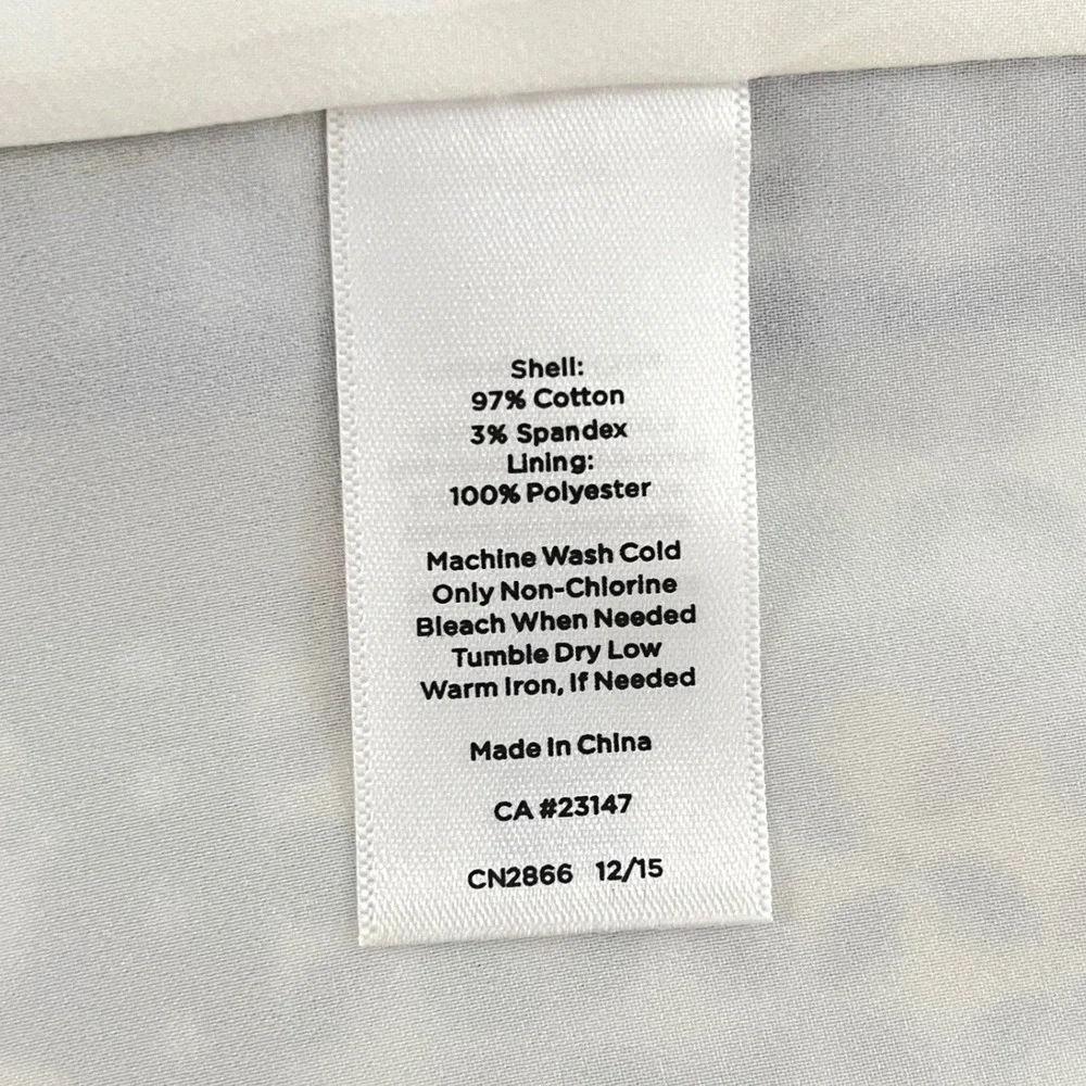 Talbots Womens A-Line Skirt 14 Blue Geometric‎ Cotton Canvas Stretch Above Knee